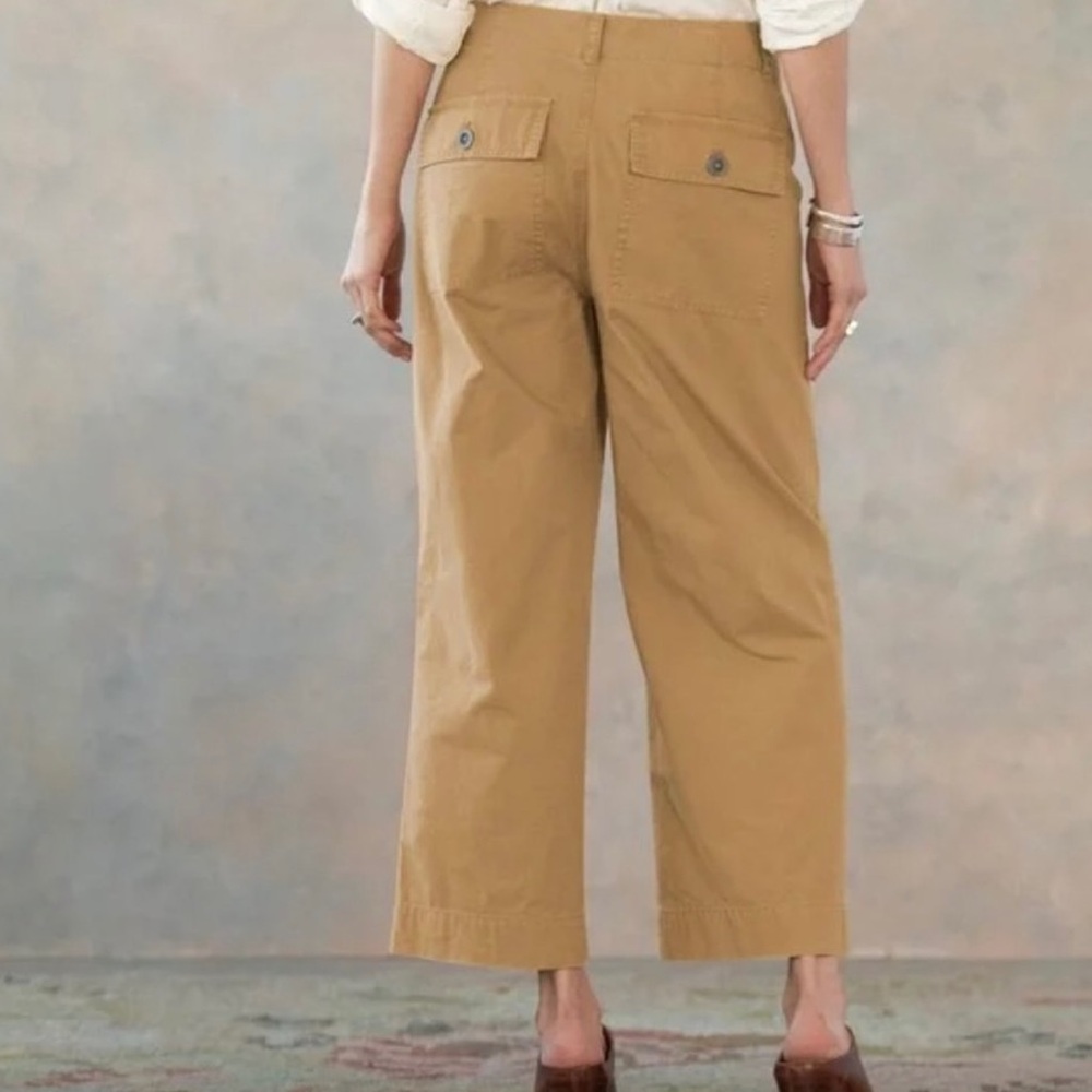 Sundance Catalog Wide Leg Crop Pants in 14 Mustard/Gold - Picture 2 of 7